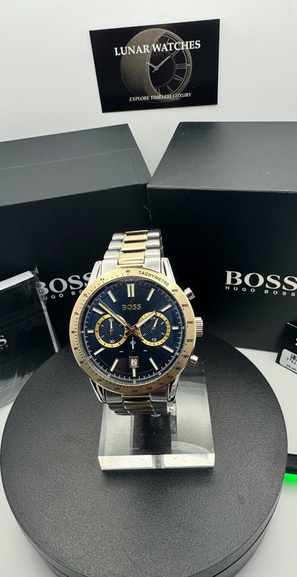BOSS Allure 1514163 Blue Dial Two-Tone Stainless Steel Mens Chronograph Watch