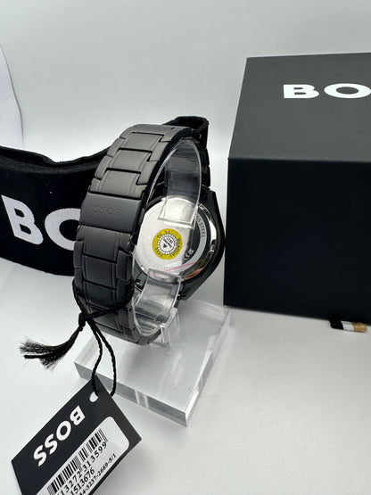 HB1513676 Grand Prix Black Stainless Steel Mens Chronograph Watch