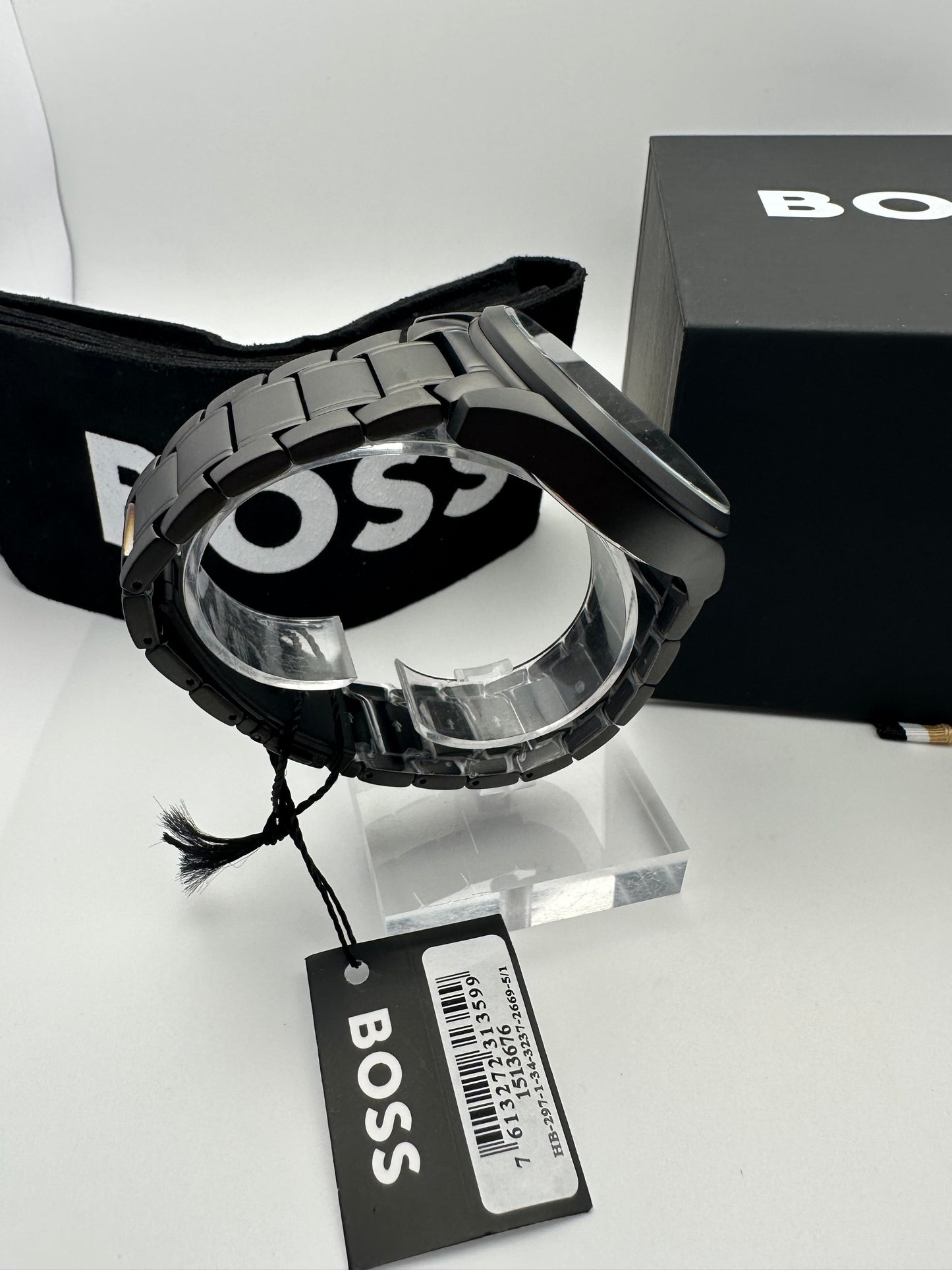 HB1513676 Grand Prix Black Stainless Steel Mens Chronograph Watch