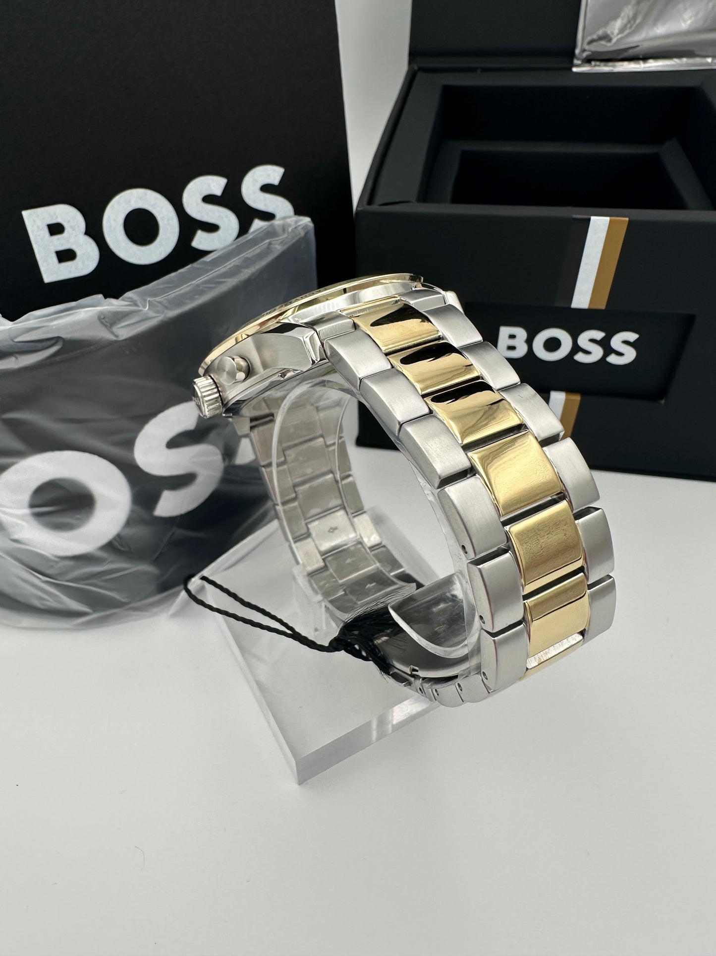 BOSS Allure 1514163 Blue Dial Two-Tone Stainless Steel Mens Chronograph Watch