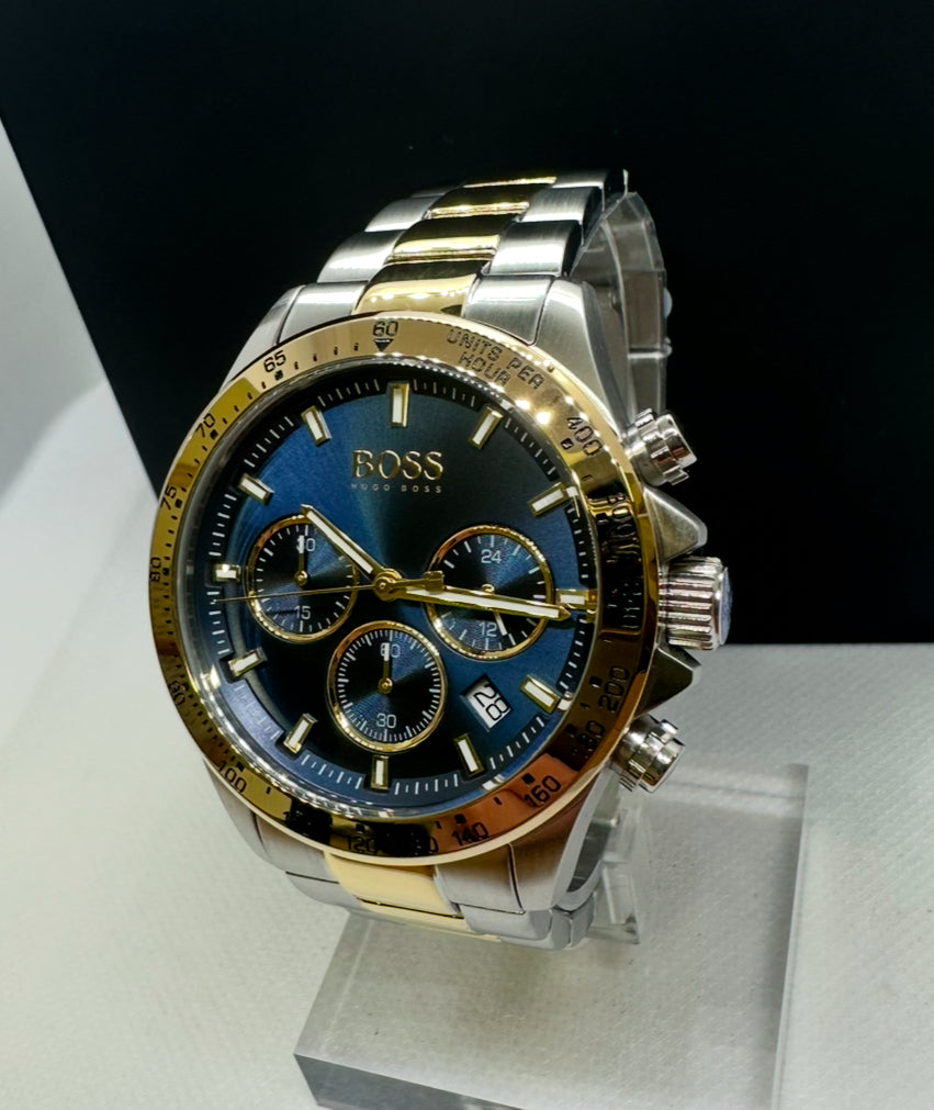 Stylish Men’s HB1513767 Two-Tone Chronograph Watch with a Durable Stainless Steel Bracelet