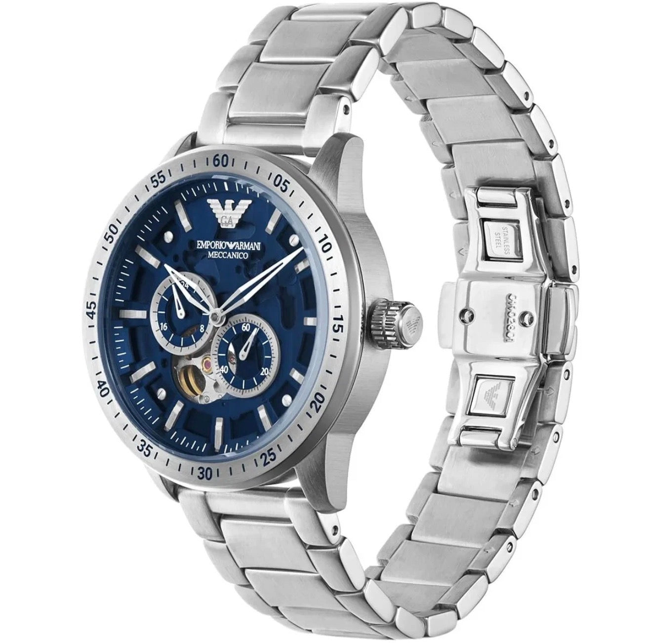 Emporio Armani Meccanico AR60052 Automatic Mens Stainless Steel Watch Brand New