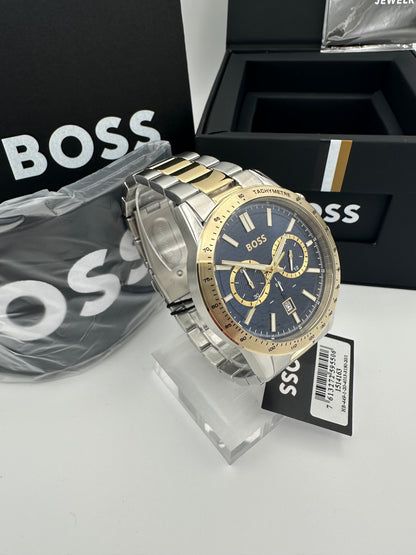 BOSS Allure 1514163 Blue Dial Two-Tone Stainless Steel Mens Chronograph Watch