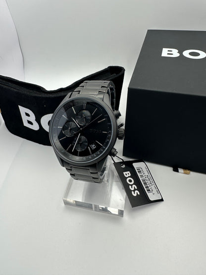 HB1513676 Grand Prix Black Stainless Steel Mens Chronograph Watch