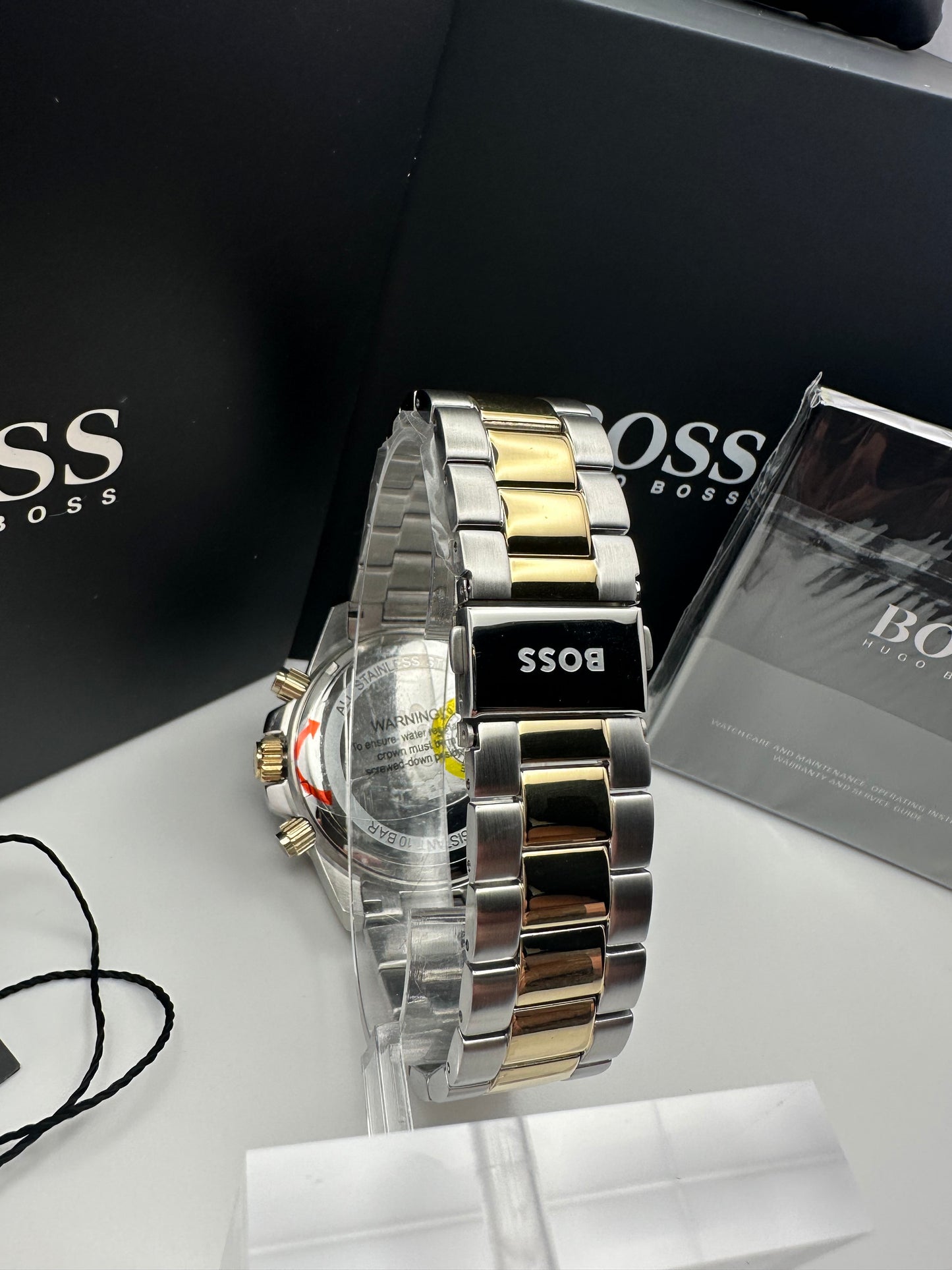 HB1513908 Admiral Black, Silver & Gold Tone Stainless Steel Mens Chronograph Watch