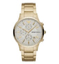 Emporio Armani 11332 Gold Tone White Dial Stainless Steel Mens Chronograph Watch