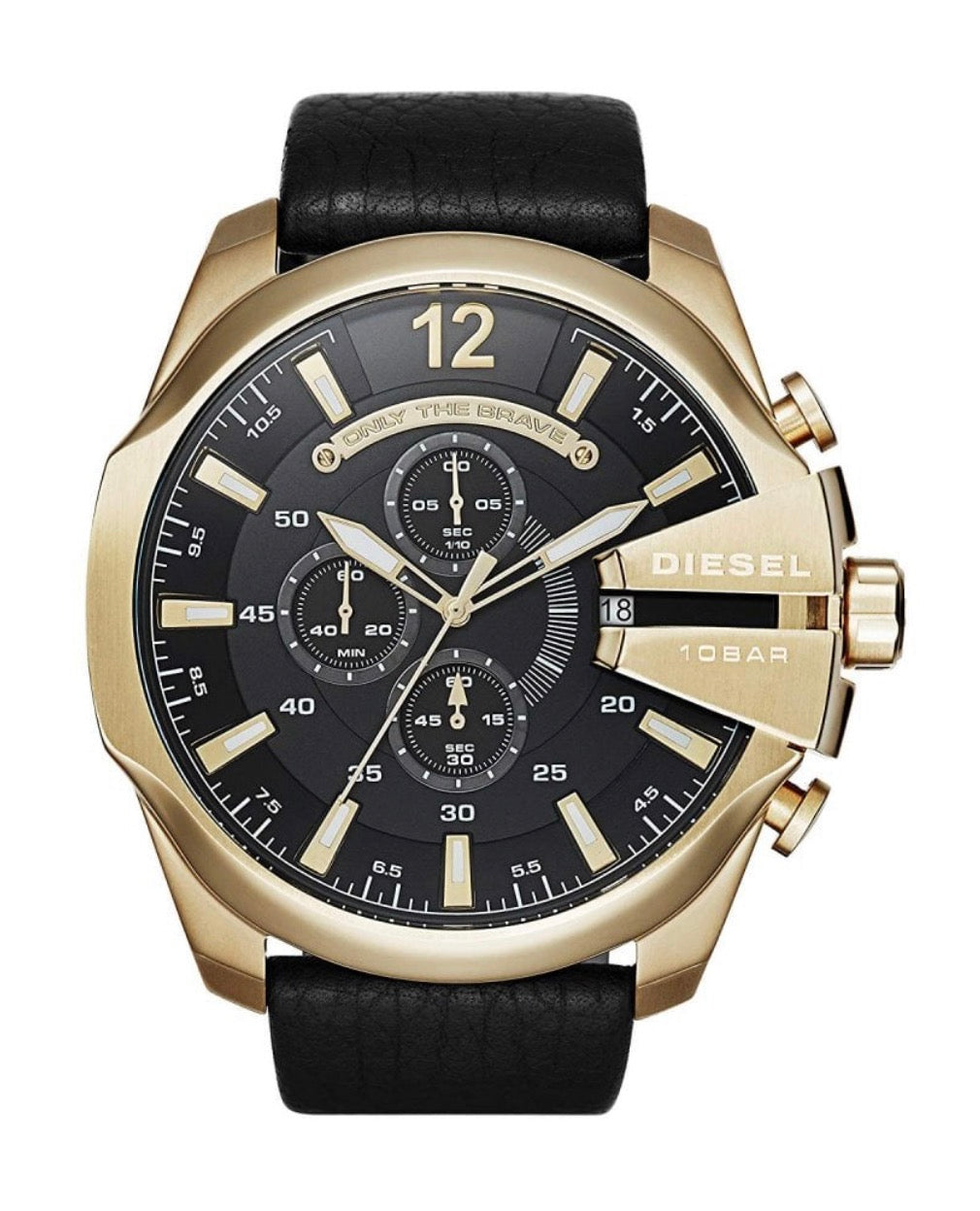 Diesel Mega Chief DZ4344 – Gold PVD Chronograph Mens Watch 53mm