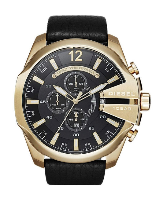 Diesel Mega Chief DZ4344 – Gold PVD Chronograph Mens Watch 53mm