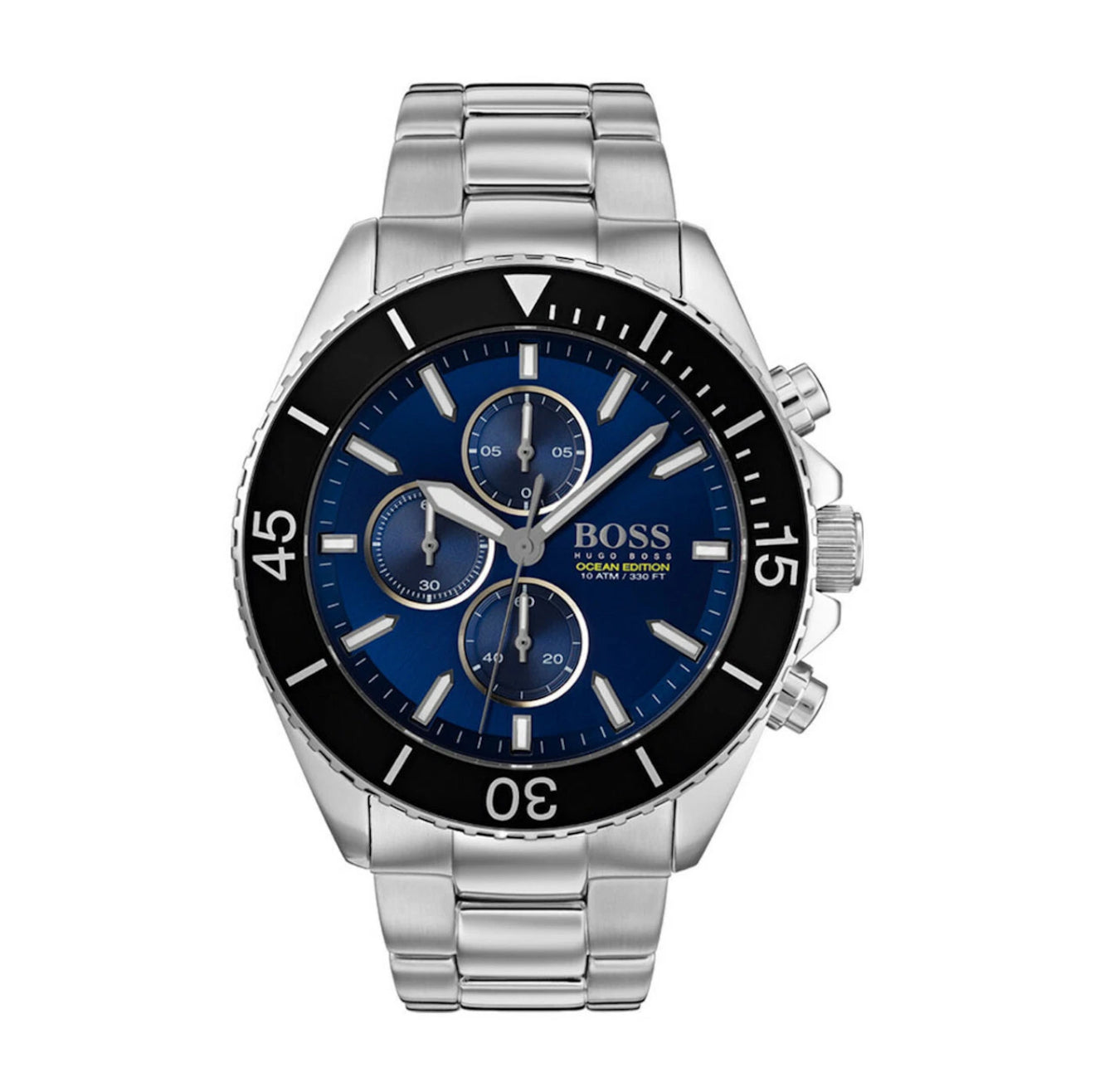 Boss 1513704 Admiral Ocean Edition Blue Dial Rotatable Bezel Stainless Steel Mens Chronograph Watch