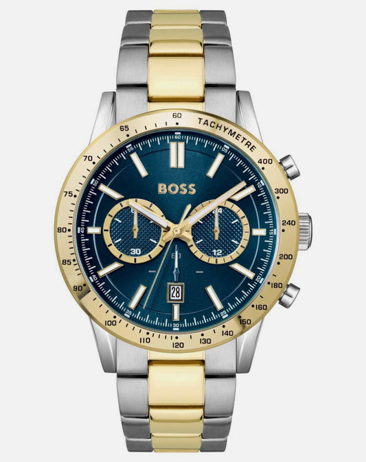 BOSS Allure 1514163 Blue Dial Two-Tone Stainless Steel Mens Chronograph Watch