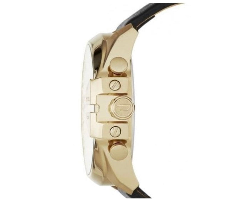 Diesel Mega Chief DZ4344 – Gold PVD Chronograph Mens Watch 53mm