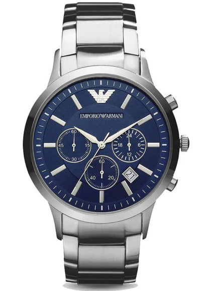 Elegant AR2448 Men’s Chronograph Watch – Sleek Stainless Steel Design